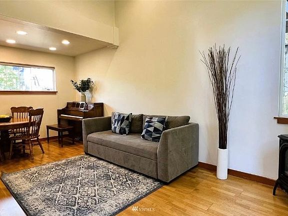 on the right is the gas fireplace, which provides heat