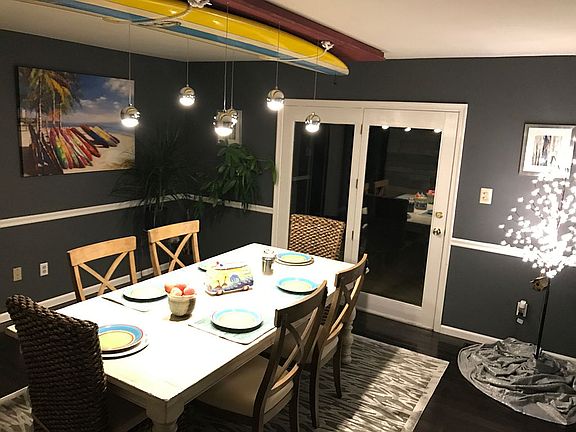 Dining room with deck entry