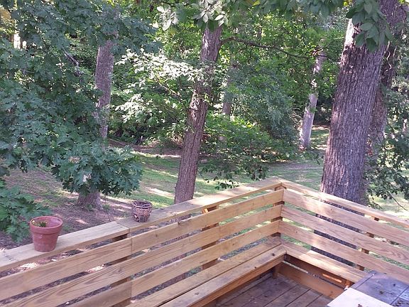 Back deck and yard