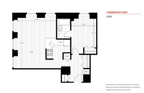 Floor plan One bedroom