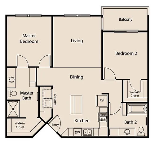 Floor plan 2B