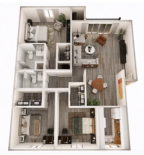 Floor plan 3 Bed 2 Bath