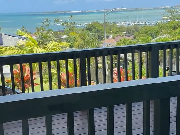 View of Kaneohe Bay from living room