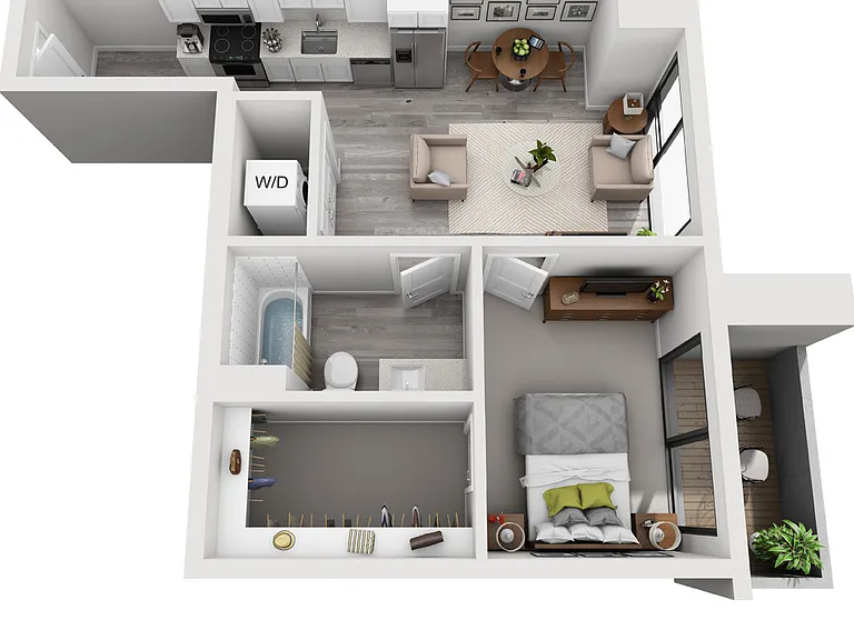 The Glenn - B11 - 1x1 - 1 Beds - 1 Baths - 583 Sq. ft.