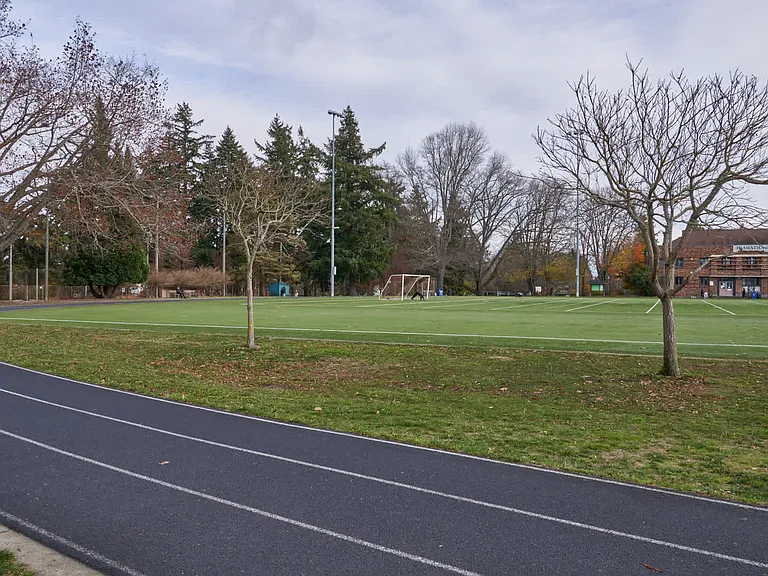 Enjoy the numerous sports fields and park spaces nearby.