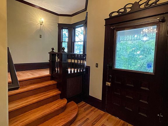 Large front door with grand entrance