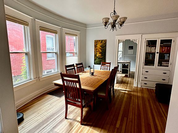 Spacious dining room with beautiful built-ins