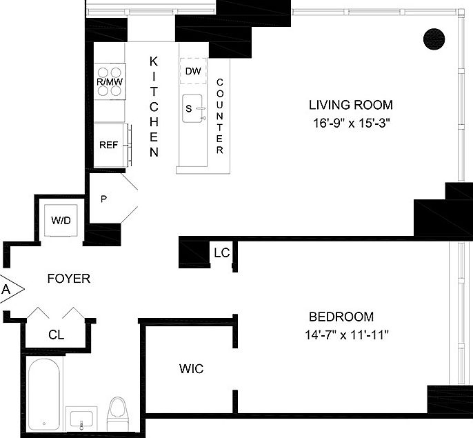2nd image of 160 W 62nd St APT 35A