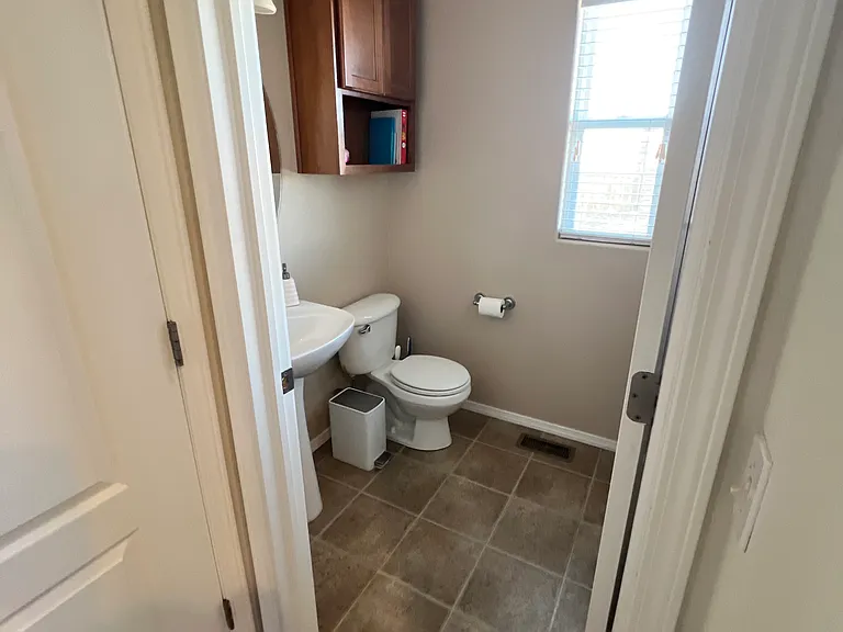 Main level half bathroom