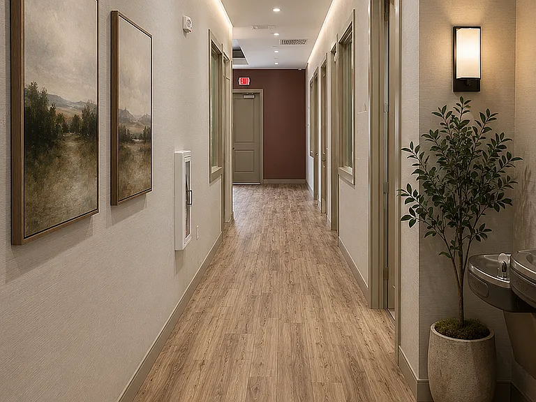 Hallway in business center