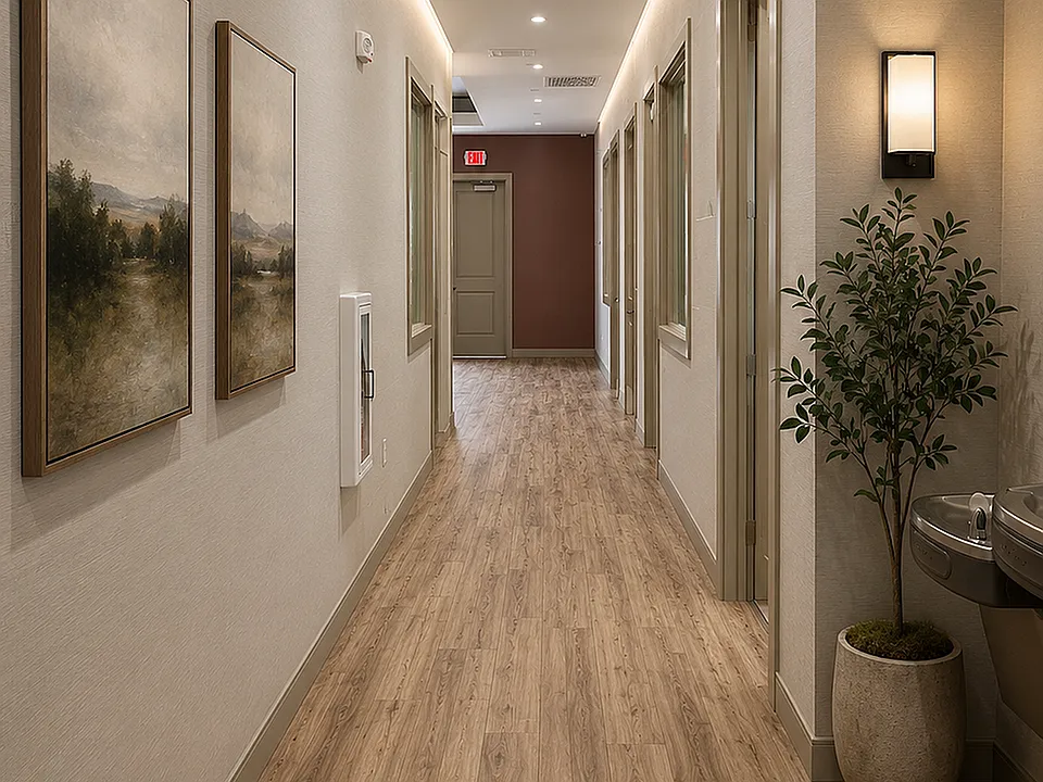 Hallway in business center