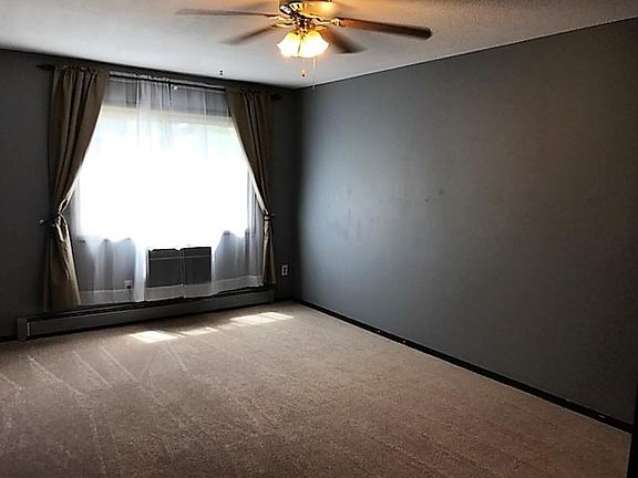Large master bedroom with new carpet