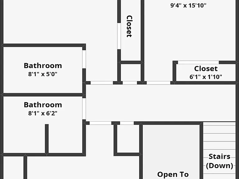 Upstairs floor plan