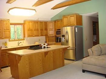 Plenty of counter tops for work area.