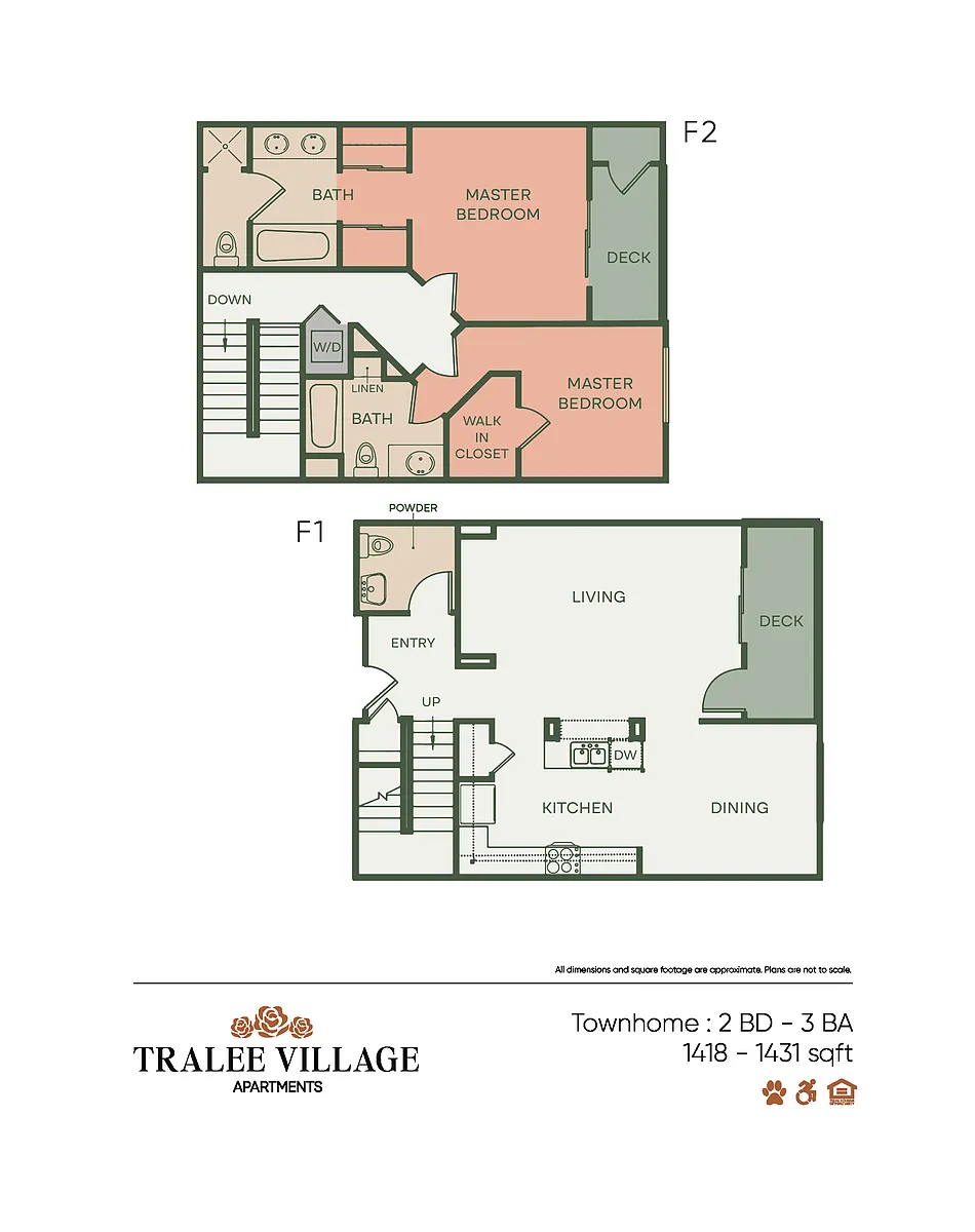 Floor plan 2 Bedroom Townhome