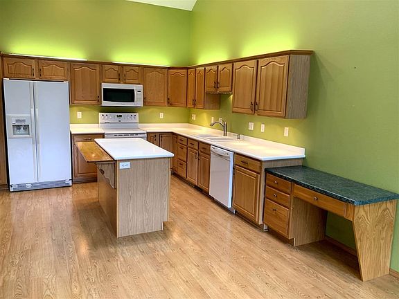 Open and well-lit kitchen