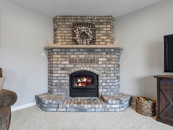 Wood burning fireplace