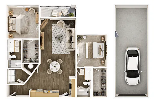 Floor plan B3.1 w/ Garage