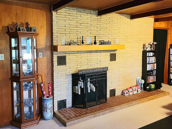 Living room fireplace