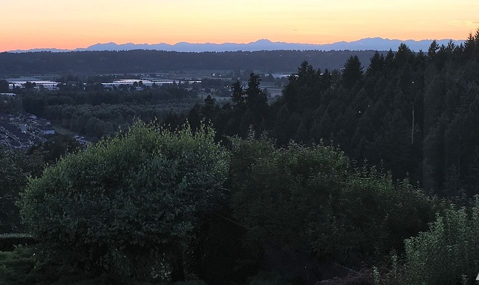 Sunset over The Olympic mountains