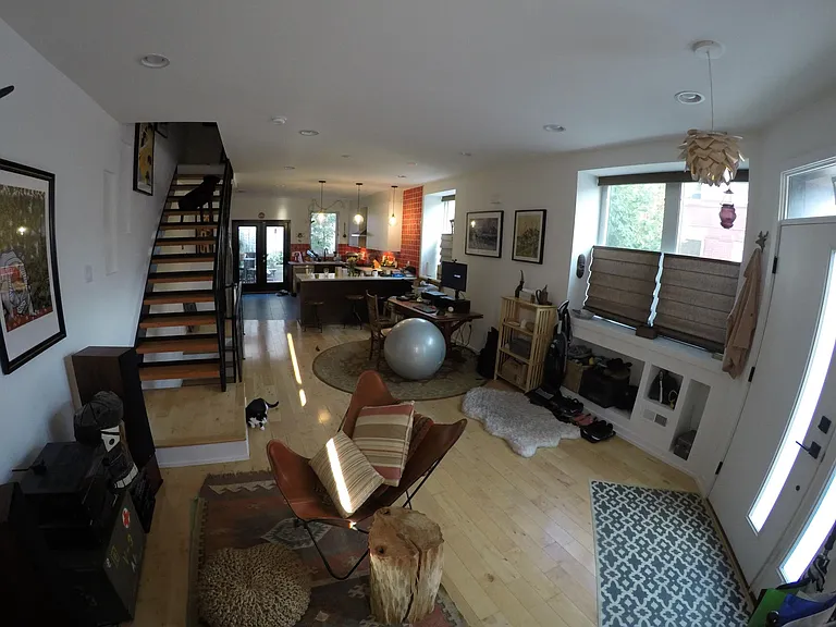 First floor living/dining room and kitchen