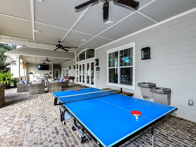 Covered Gathering Area with Ping Pong Table