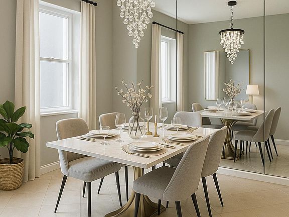 FURNISHED dining room