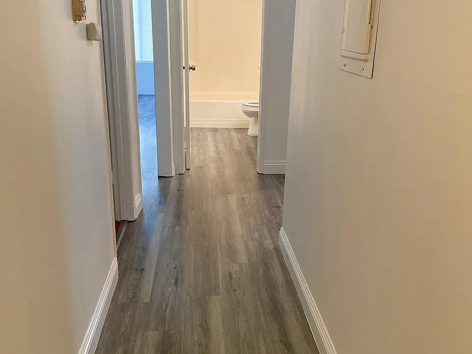 Hallway from living room and kitchen to another rooms