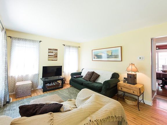 Bright living room space for reading and relaxing