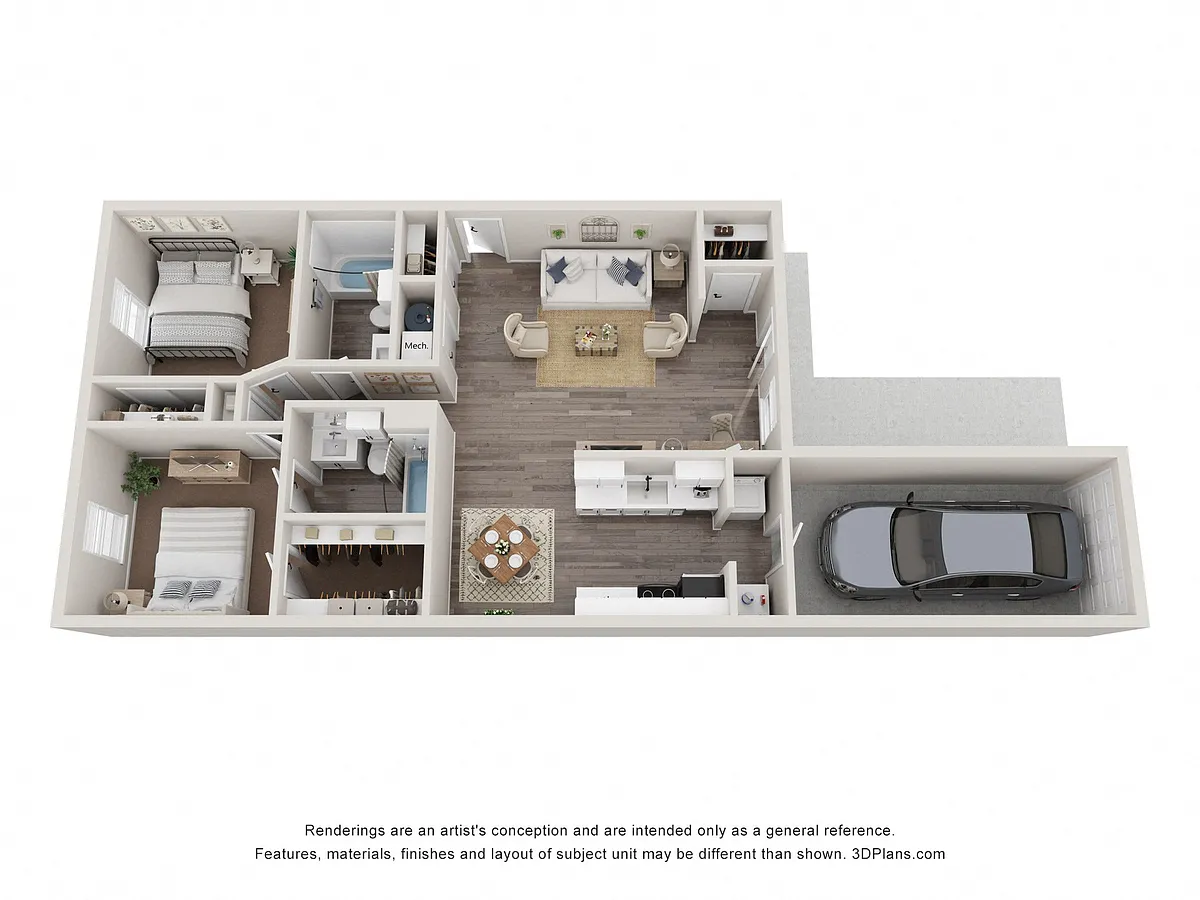 Floor plan 2 Bedrooms