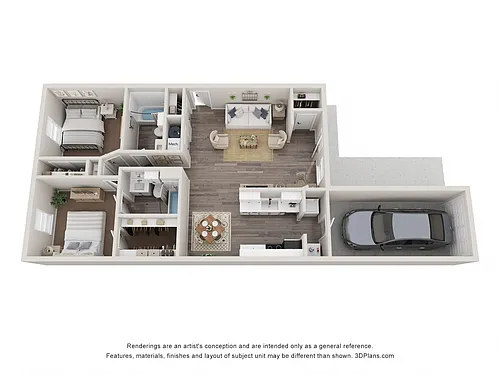 Floor plan 2 Bedrooms