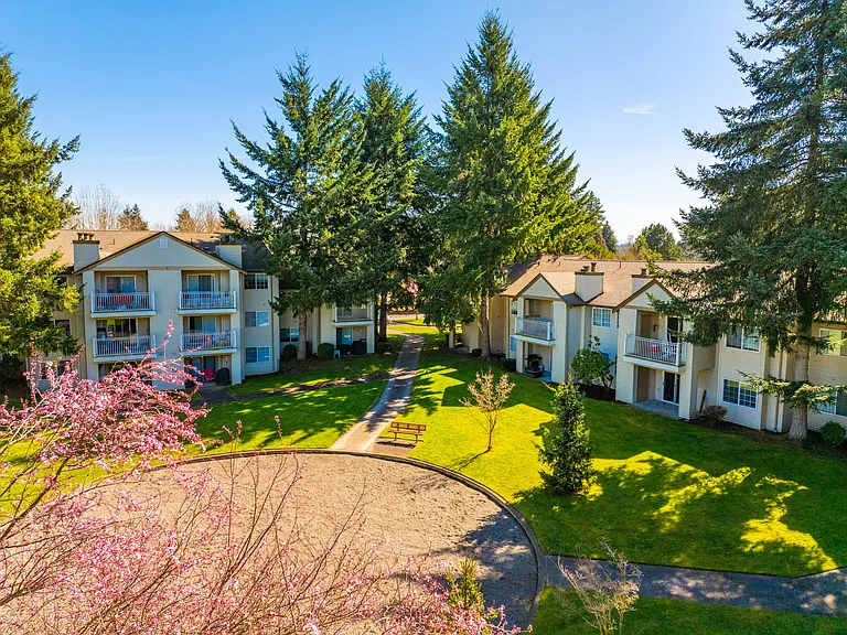 An aerial view of Capital City in Lacey, WA