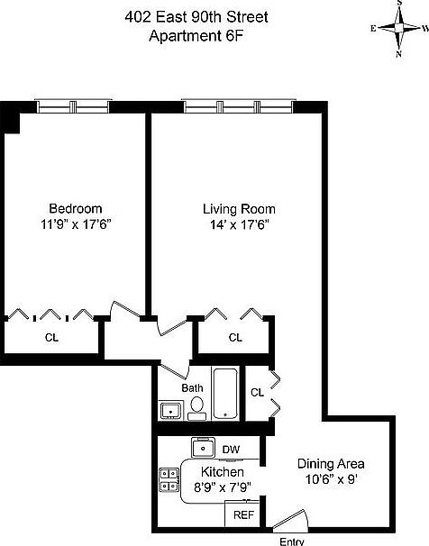 1st image of 402 E 90th St APT 6F