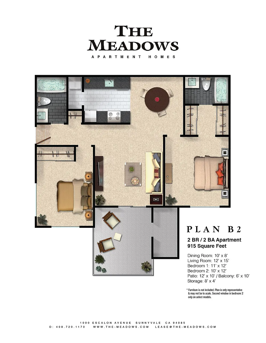 Floor plan 2 Bed 2 Bath