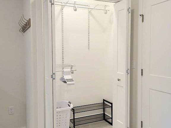 Closet and hooks in Bedroom 1