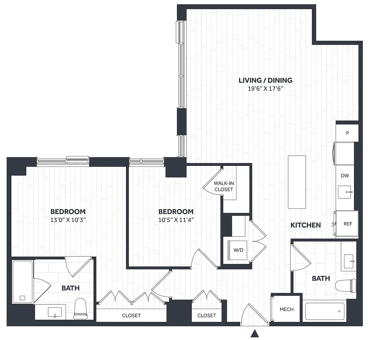 Floor plan 2 Bed/2 Bath - Stratos - CC06