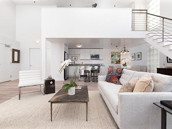 Staged photo. Furniture and art not included in rental.