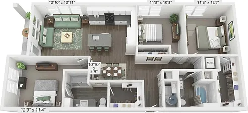 Floor plan Windom with Garage