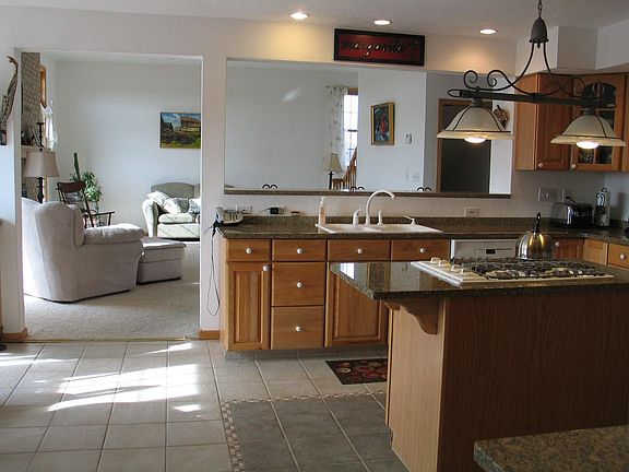 kitchen into family room