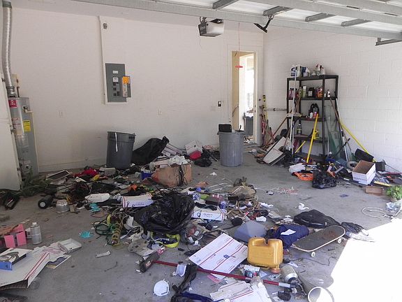 Before: A disgusting garage