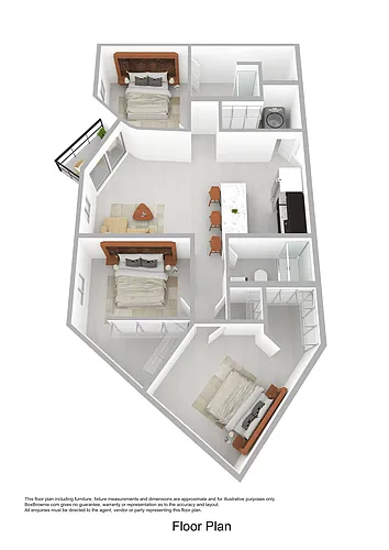 Floor plan 3 Bedroom 2 Bathroom