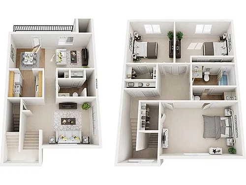 Floor plan 3BR/1.5BA Townhouse