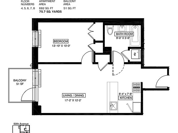 2nd image of 226 50th Ave APT 6E