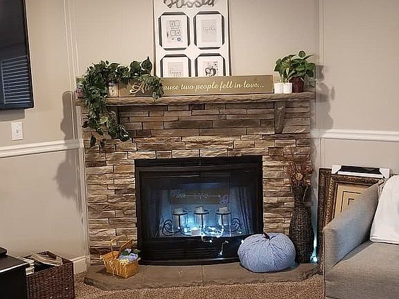 NEVER used wood Fireplace
