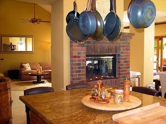 View from kitchen to Family Room