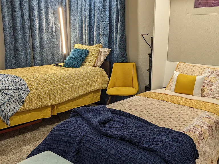 (Older photo-showing potential for another bed in this oversized room)