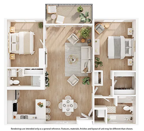 Floor plan B2 - Renovated
