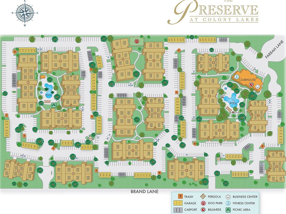 Preserve at Colony Lakes community map