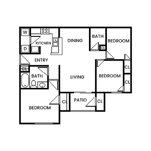 Floor plan 3 Bedroom