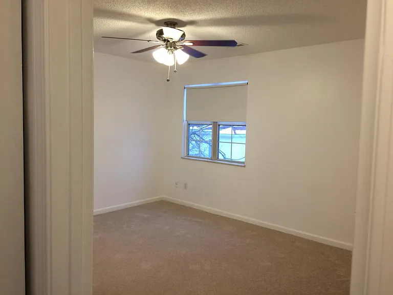 The master bedroom with carpet